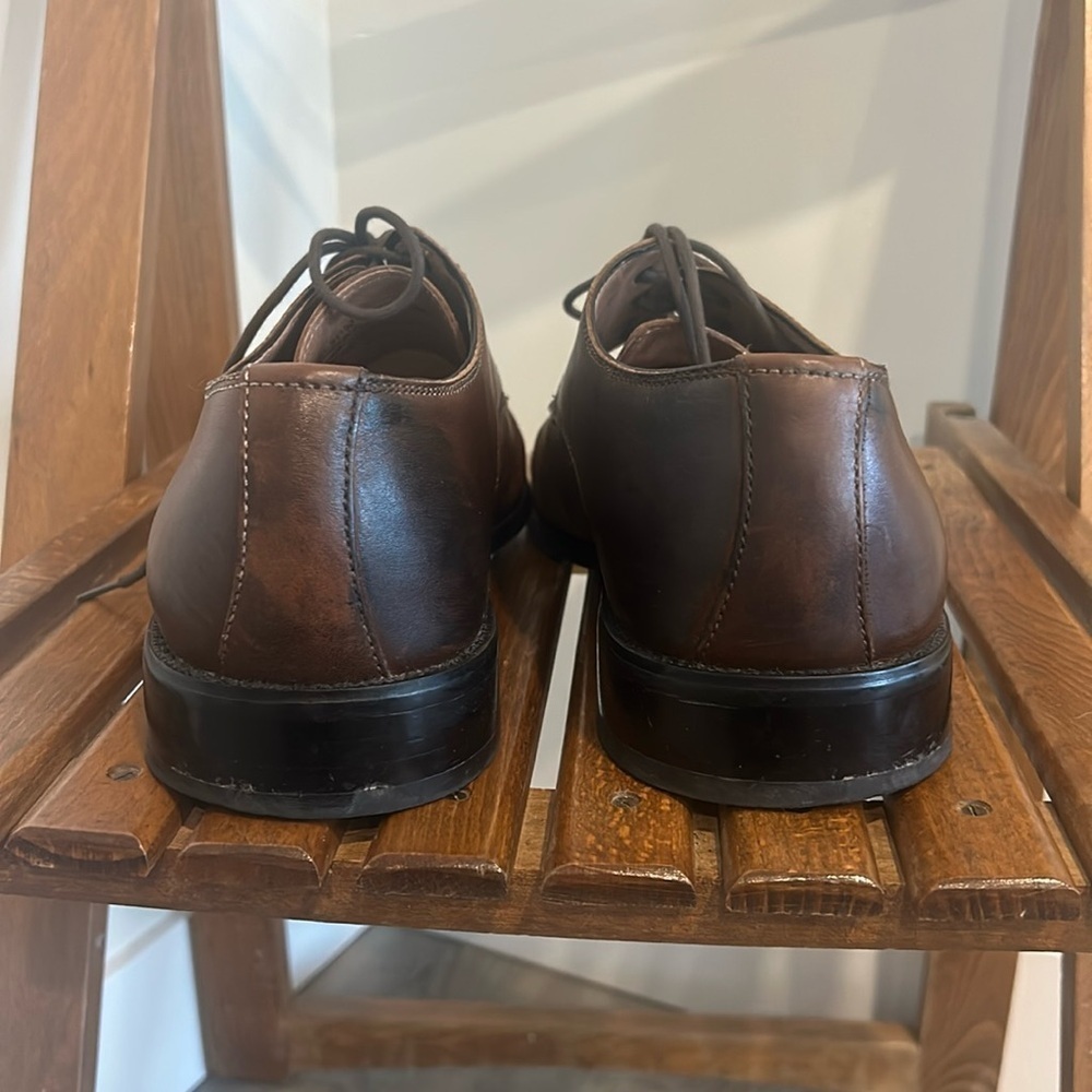 Joseph Abboud Brown Leather Cambridge Cap Toe Oxford Shoes Size 11 M - Picture 10 of 11